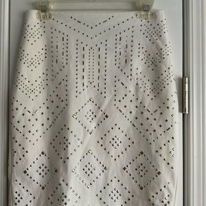 Beautiful Skirt no flaws.  Back is same as front